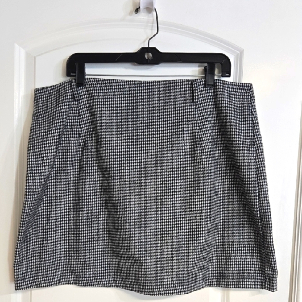 ☀️SHEIN Curve Black and White Houndstooth Pencil Skirt 1XL